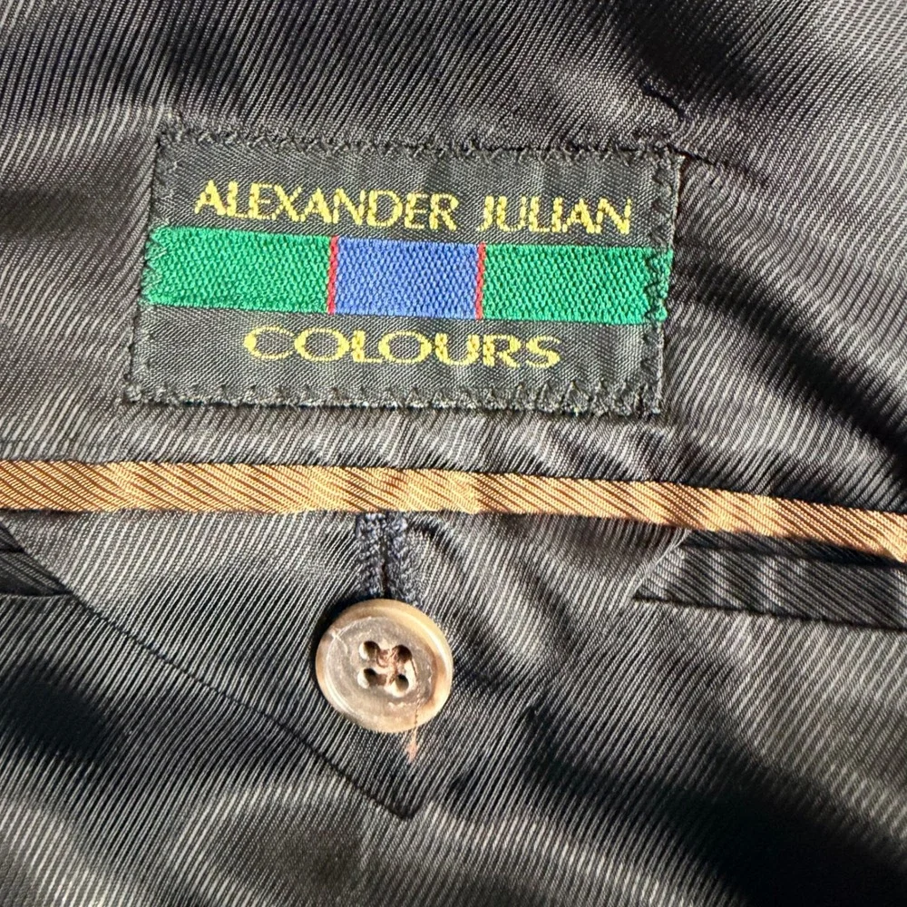 Alexander Julian Colours Mens 46R Brown Two Button Blazer Sport Coat Portugal